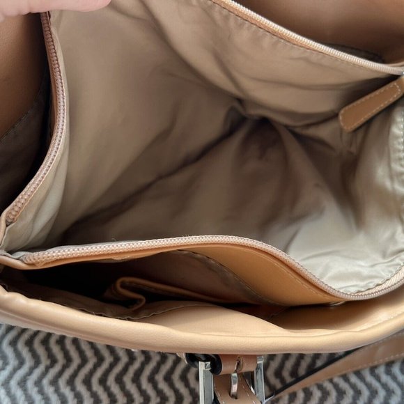 Giana Bernini Patchwork Multi - Color Leather Women's Purse HandBag Brown Beige - Picture 7 of 10